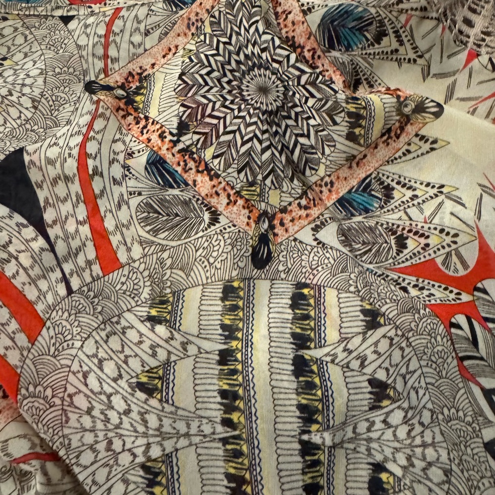 Cato Multicolor Patterned Cape - Picture 3 of 3